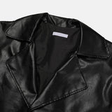 ENOC Box Oversized Fit Leather Jacket