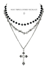 [set] ホーリートリプルレイヤードネックレス
