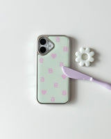 NEW LOGO Mint Pink Silver Epoxy Case