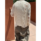 [PREMIUM] Grunge damage round neck knit (3color)