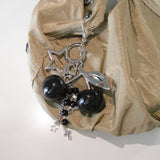 Black cherry star keyring