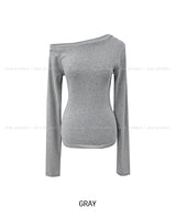 Tino Basic Unbalanced Shoulder Long Sleeve