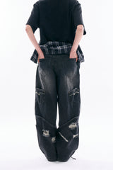 Stillwell distressed wide denim