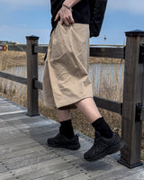 (belt presentation) Cotton Bermuda Pants