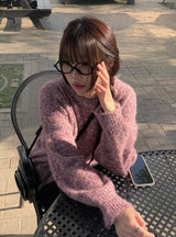 Earls Bokashi Round Thick Loose Fit Knit