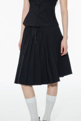 Basic college style pleated skirt
