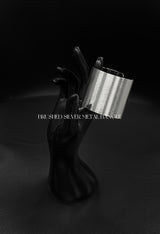 brushed silver metal bangle