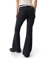 Iva Studded Low-Rise Bootcut Jeans