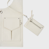 Leather 2 Pocket Flat Bag Set (White)