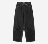 No.1126 back embro wide denim PT