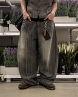 Randy Striped Washed Curved Denim