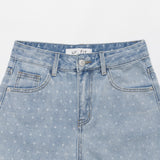 LIGHT BLUE DOT DENIM PANTS 21101