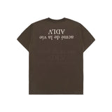 24FW UPSIDE DOWN BASIC LOGO SHORT SLEEVE T-SHIRT BROWN