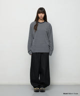 STRIPE BASIC LOGO LONG SLEEVE_NAVY