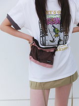 Mesh Pocket Sacoche Nylon Dustypink
