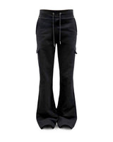 ブーツカット スウェットパンツ オールブラック