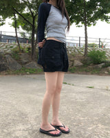 Hush Button Pocket Pumpkin Shorts