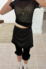 HEART VELVET CAPRI LEGGINGS