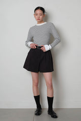 Cotton Twill Shorts_Black