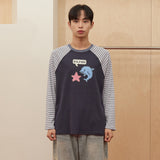 Pixel Star Dolphin Long Sleeve T-shirt