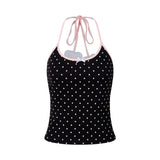 Della Gingham Heart Halter