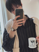 イブリンストライプコットンシャツ