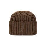 VA Curved Logo Washed Beanie / Brown
