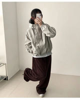 Mika High Neck Color Matching Pendant String Hooded Jumper