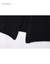 Catherine Hart one-button knit cardigan