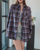 Doze loose fit check shirt
