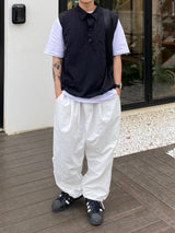 Half Open Nylon Shirt Vest 3C