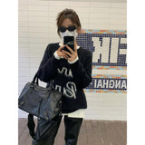 [Unisex] Stud Leather Cross Motor Bag