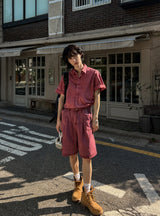 ディオカラーダイイングオーバー半袖シャツ