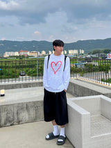 ハートスプレーレタリングロングスリーブ