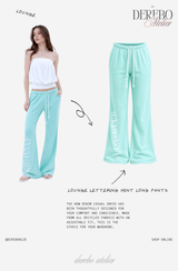 Lounge Lettering Mint Long Pants (TOP)