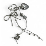 long chain heart key ring