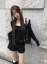 26SS★ [MADE] Somit Button Sleeveless Hood Bolero Set