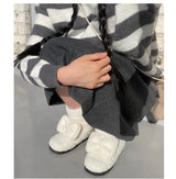 Ribbon fleece boots