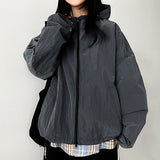 E-D two-way windbreaker hooded jumper