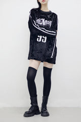 Unisex メイオーバーサイズベルベットスウェットシャツ