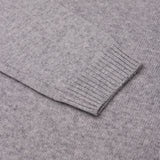CASHMERE BLEND WOOL CREW NECK KNIT GRAY