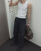 Pigment Washed Track Wide Pants