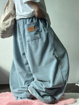 5000 ソルド 🥳❤‍🔥(BABY PALE CORDUROY👼) ツープレートバルーンコットンパンツ🤍🤎🩵🖤💛 - 6 カラーズ