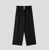 [Unisex] レイヤードベルトストライプバンディングパンツ(2color)