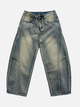Ete Diagonal Curve Denim Pants 2C