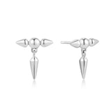 Point 925 Silver + Rhodium Plating Stud Earring E053-03H