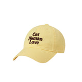 CAT HUMAN LOVE BALL CAP / YELLOW/BROWN