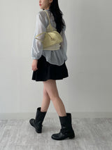Tony See-through Wrap Balloon Fit Blouse
