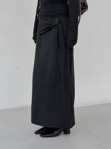 ストライプナットロングスカート