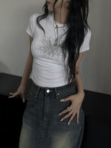doodle hip crop T (2color)